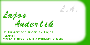 lajos anderlik business card